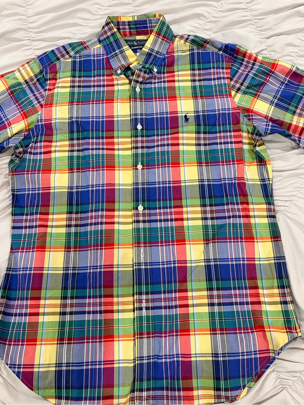 Ralph Lauren Multicolor Plaid Short Sleeve Button-Down Shirt